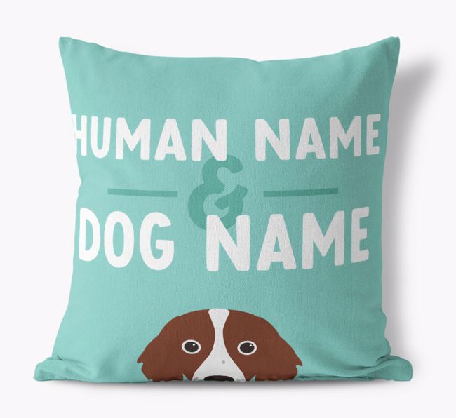 Human And Pet Name: Personalised {breedFullName} Canvas Cushion